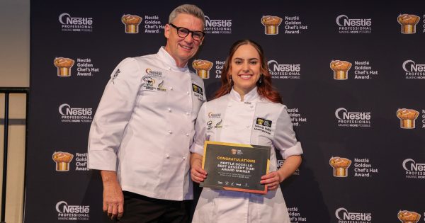 Canberra chef takes gold for pumpkin dessert at national awards