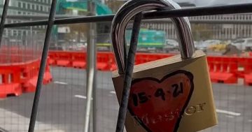 There's a new way to show your love in Canberra - on the construction fencing outside Mooseheads