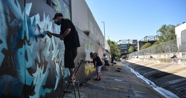 New exhibition bringing more than colour to this stretch of Woden's drains